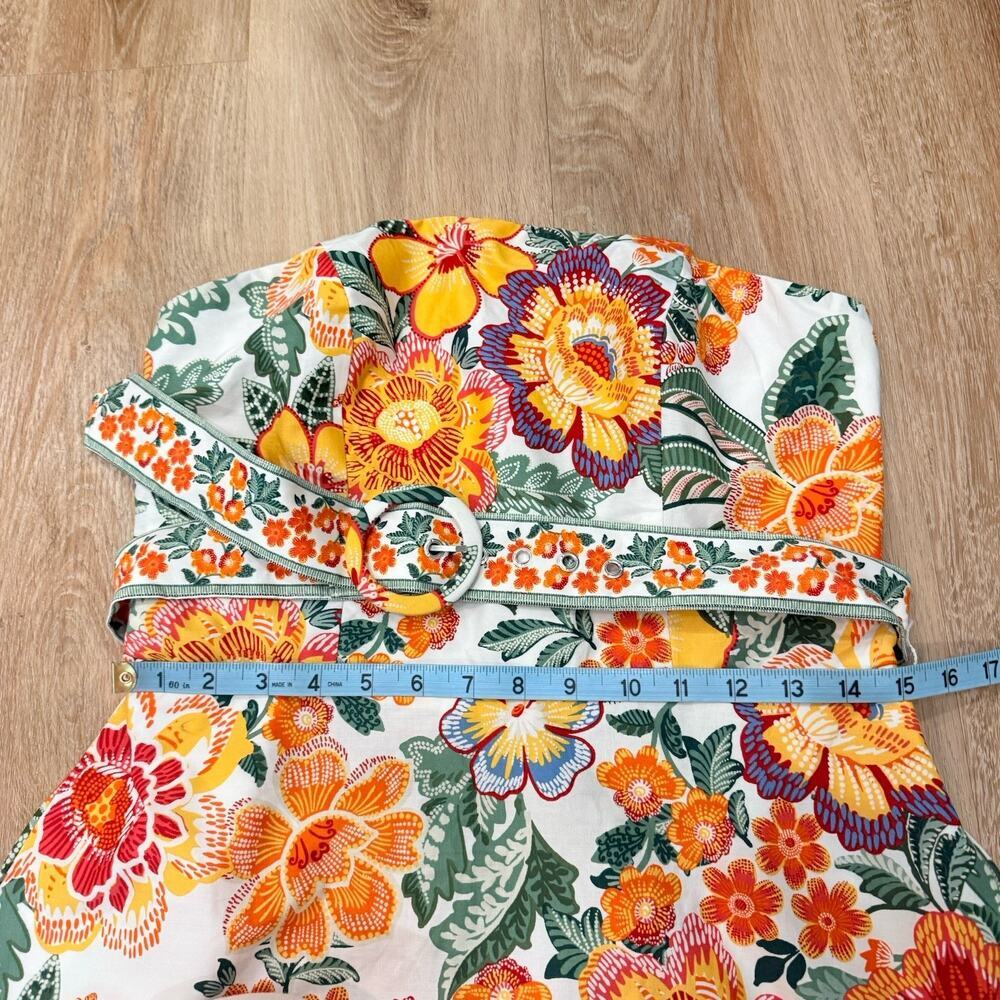 Joie Strapless Dress Women’s Size M 10 Colorful Floral Cruise Vacation Boho - Picture 12 of 15